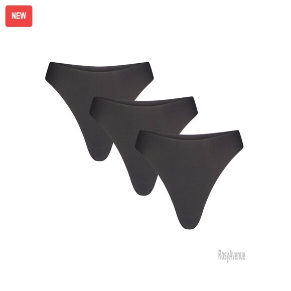 No Show High Waist Thong 3 Pack Invisible Underwear Stretchy Fabric